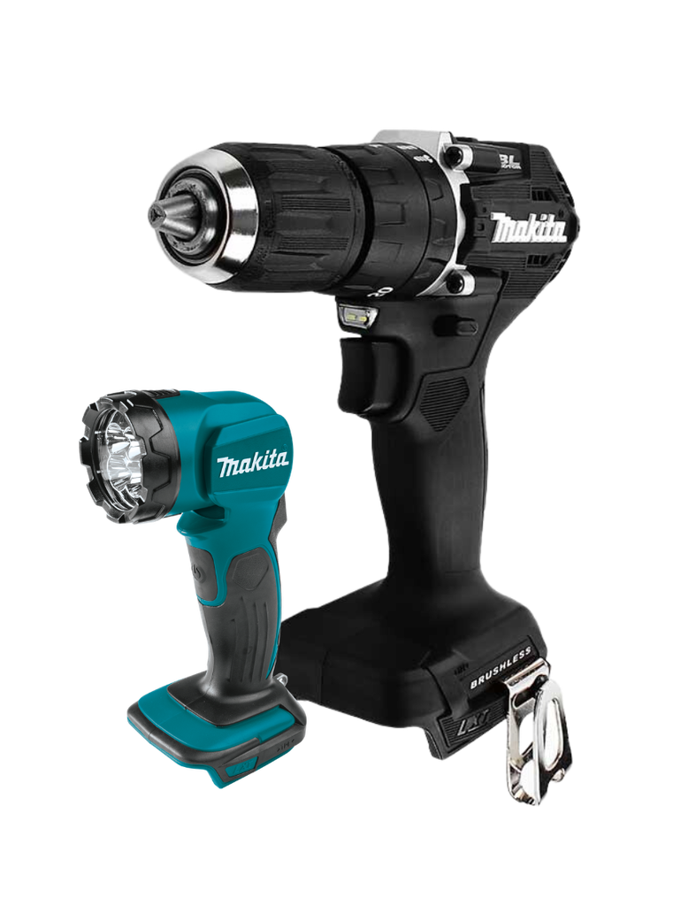 COMBO ROTOMARTILLO INALÁMBRICO DHP487YX2B 1700RPM + 1 LÁMPARA 18V DML815