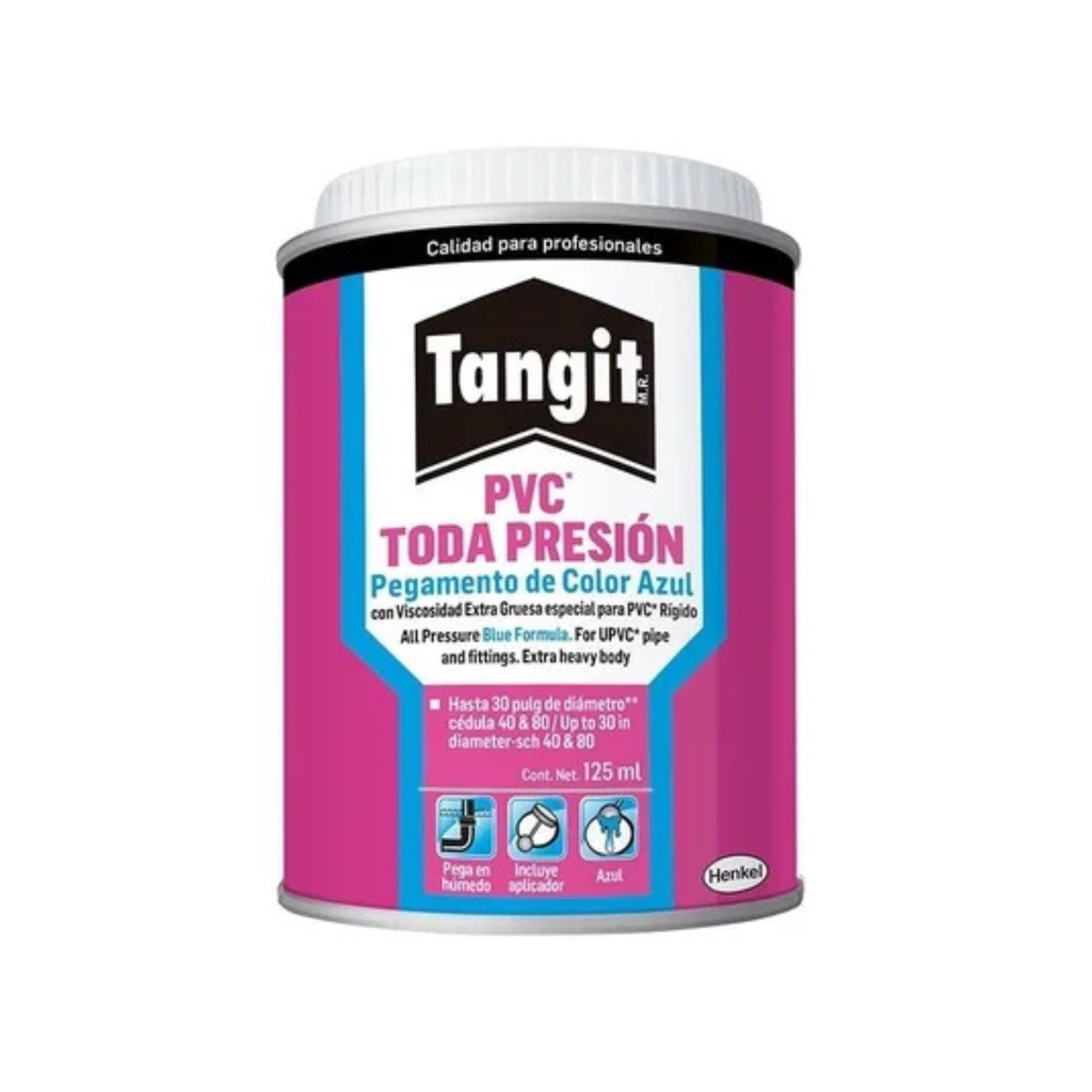 TANGIT PVC TODA PRESIÓN LÍQUIDO AZUL 125ML (NVO)