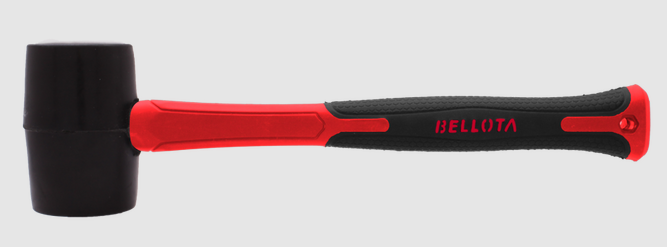 MAZO DE HULE NEGRO BELLOTA MANGO FIBRA DE VIDRIO 16OZ (7BRMFG16)
