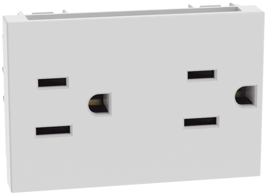 QUINZIÑO GO TOMACORRIENTE DÚPLEX 2P+T 3 MÓDULOS BLANCO (JW4188QS)(E)