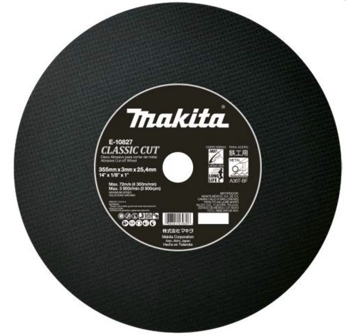 DISCO MAKITA CORTE METAL 14" CLASSIC CUT (E-10827-25)(H)