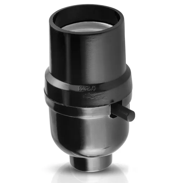 IUSA PORTALÁMPARA BAQUELITA C/INTERRUPTOR DE BARRA CASQUILLO DE ALUMINIO (603221)(E)