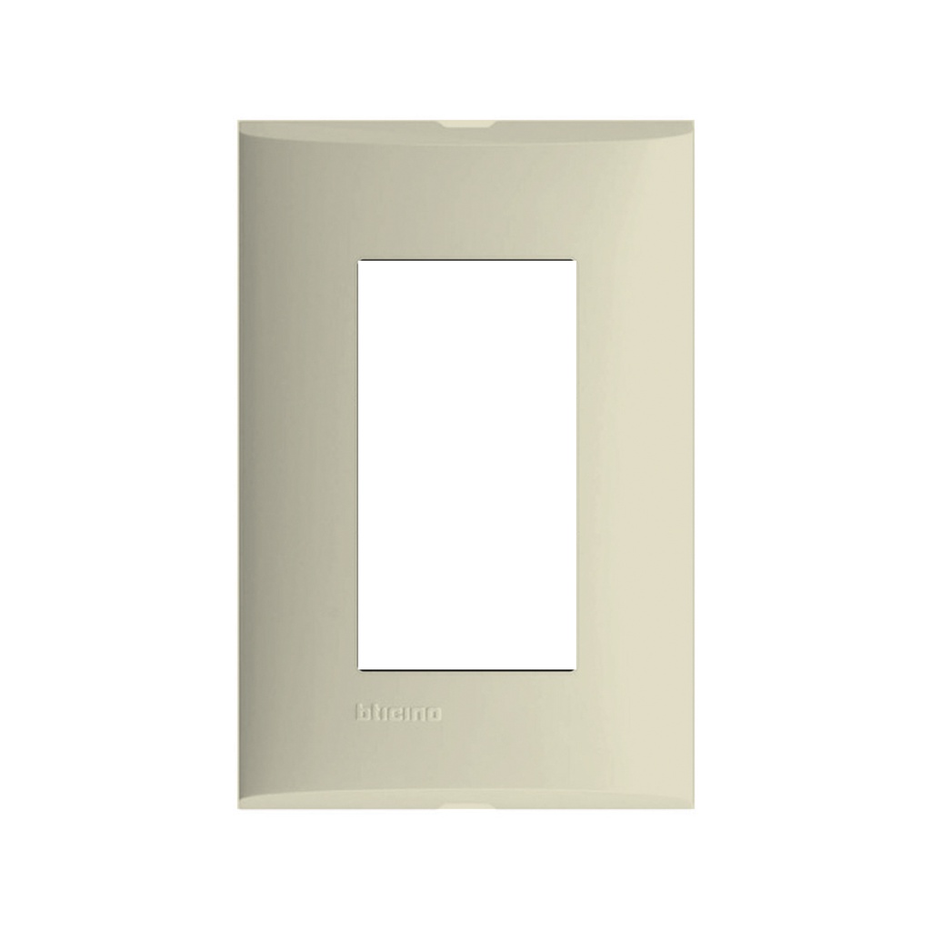 BTICINO PLACA FORZA 3 MÓDULOS MARFIL C/CHASIS DE RESINA (FZA93M)