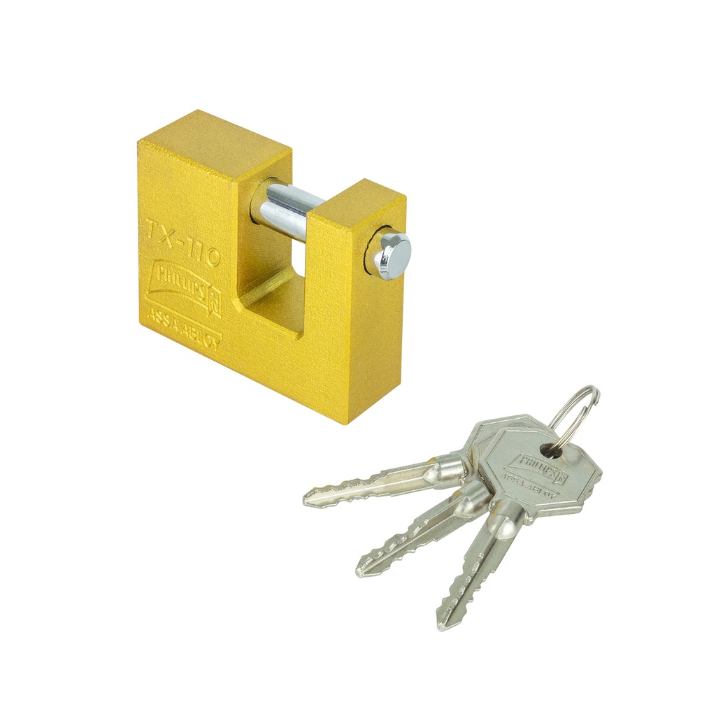 CANDADO PHILLIPS TX-110 HIERRO DORADO BLISTER (MX7192)(H)