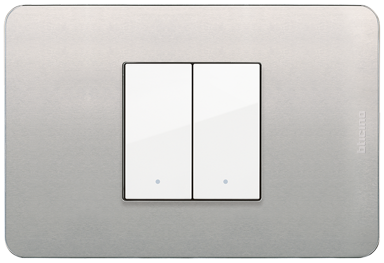 QUINZIÑO GO PLACA ALUMINIO NATURAL 2 MÓDULOS CENTRADOS C/CHASIS (JA4819AAQ)
