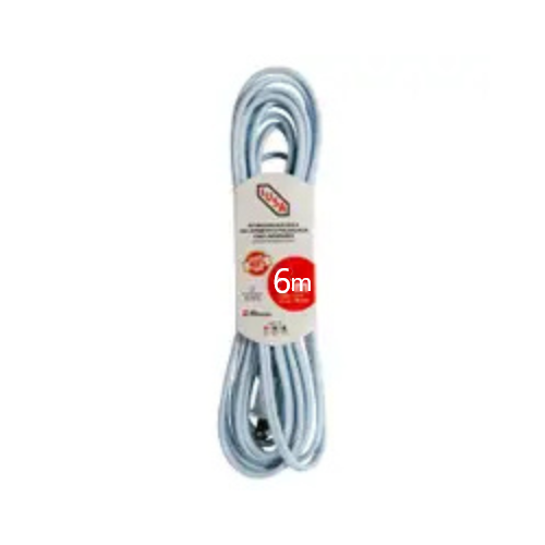 IUSA EXTENSIÓN DOMÉSTICA BLANCA 2x16 6M C/FAJILLA (269339)(E)