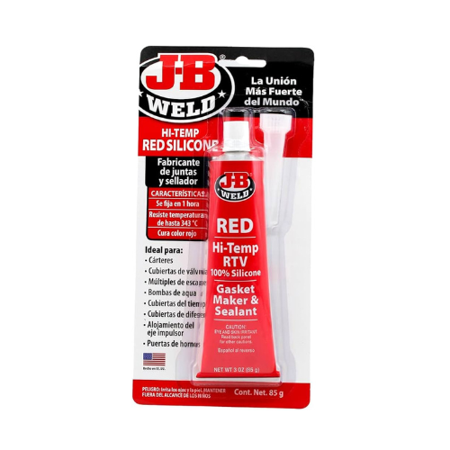 SILICÓN DETKO JB WELD RTV ALTA TEMPERATURA ROJO 85GR (31314SP)