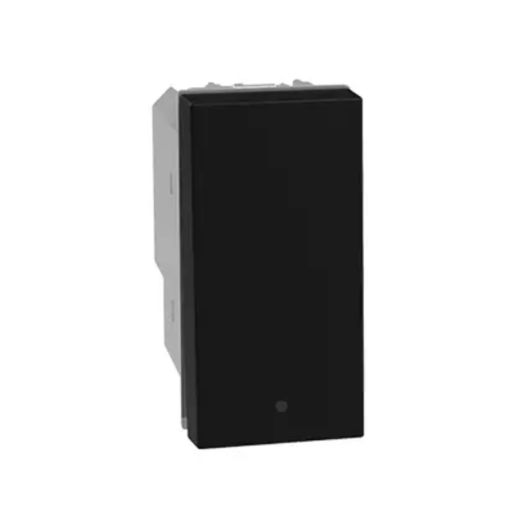 BTICINO MODUS PRO INTERRUPTOR 4 VÍAS 1 MÓDULO NEGRO MATE (E2004PTLN)