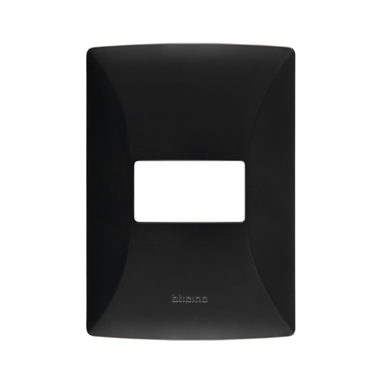 BTICINO MODUS PRO PLACA DE 1 MÓDULO C/CHASIS DE RESINA NEGRO MATE (E5N1PTLN)