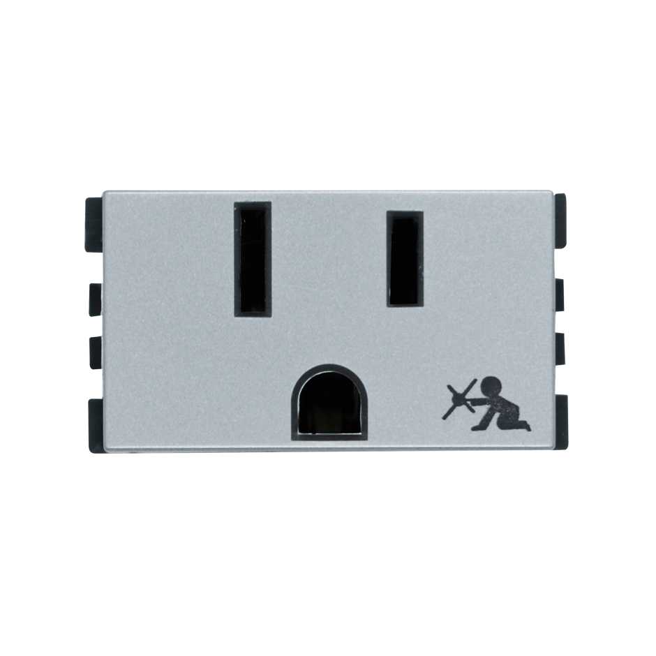 CONTACTO ATERRIZADO SIMON 2P+T ALUMINIO MATE (25422-33)(E)