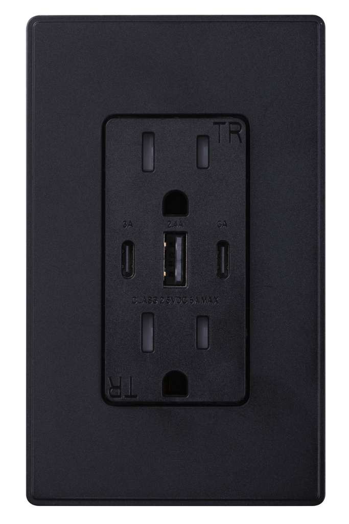 PLACA SIMON C/CONTACTO DÚPLEX C/USB C+A+C GRAFITO (2500455-068)(E)