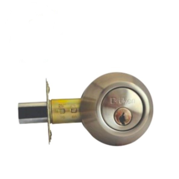 CERROJO TUBULAR BRUKEN LLAVE-LLAVE LATÓN ANTIGUO (MX66617)