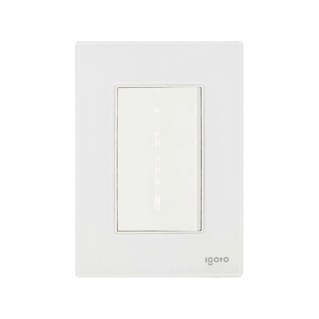 IGOTO PLACA ARMADA BLANCA C/1 APAGADOR ESCALERA DE 3 MÓDULOS (CRIS1008)(E)