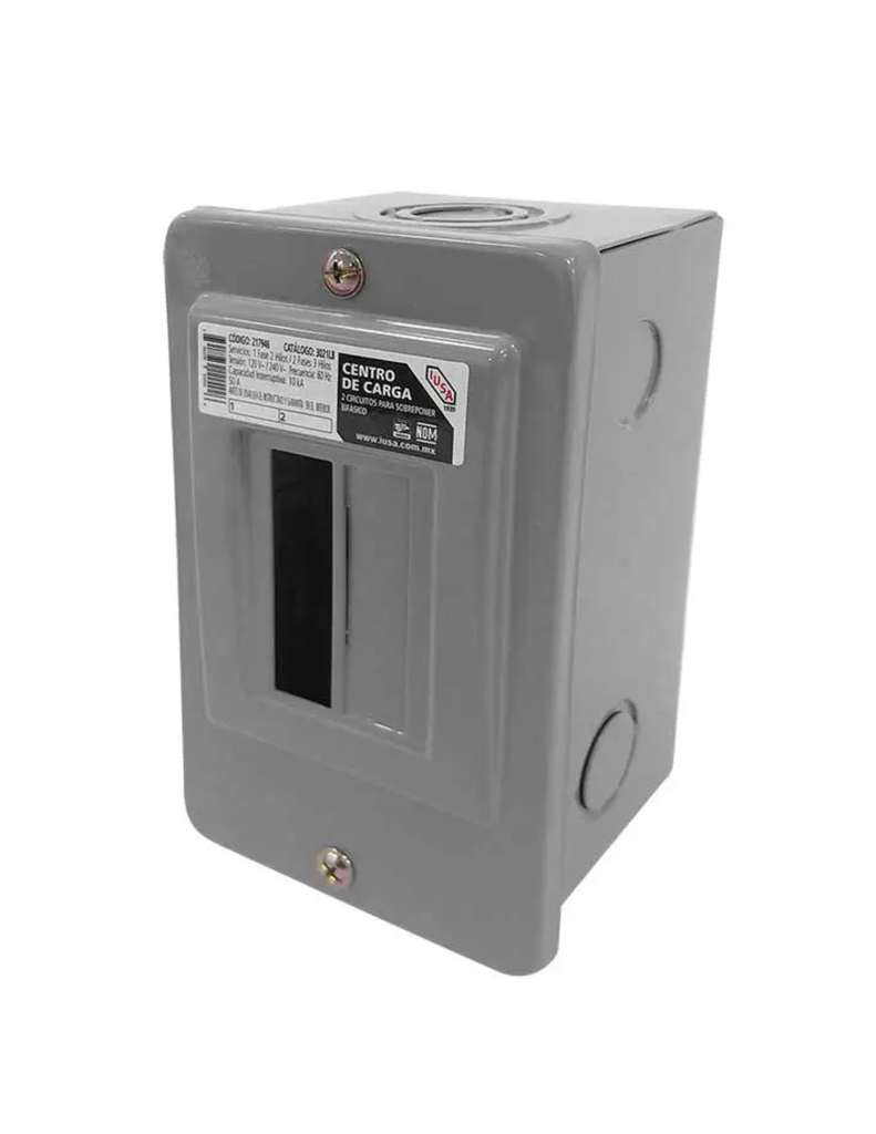 IUSA CENTRO DE CARGA 2 UNIDADES P/SOBREPONER BIFÁSICO (217946)(E)