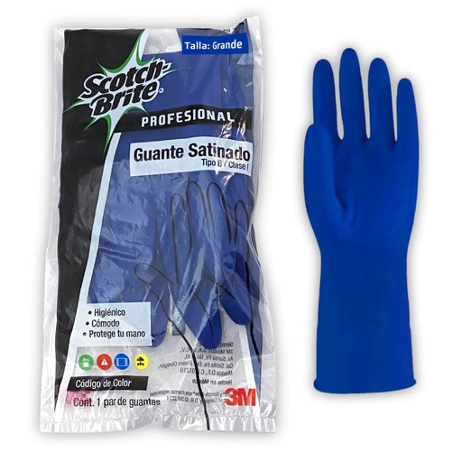 [3MGTEA] 3M GUANTE SATINADO AZUL GRANDE 8-8 1/2 PAR (H)