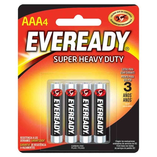 [EV1212-4] BLISTER C/4 PILAS AAA EVEREADY  $7.45 PZ  (H) 