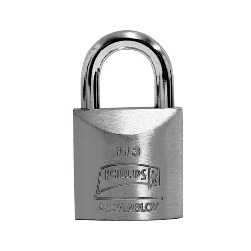 [PHCA113GC] CANDADO PHILLIPS 113 GANCHO CORTO METÁLICO (MX124)(H)