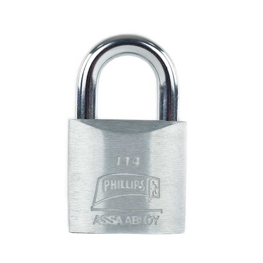 [PHCA114GC] CANDADO METÁLICO PHILLIPS 114 GANCHO CORTO (MX126)(H)
