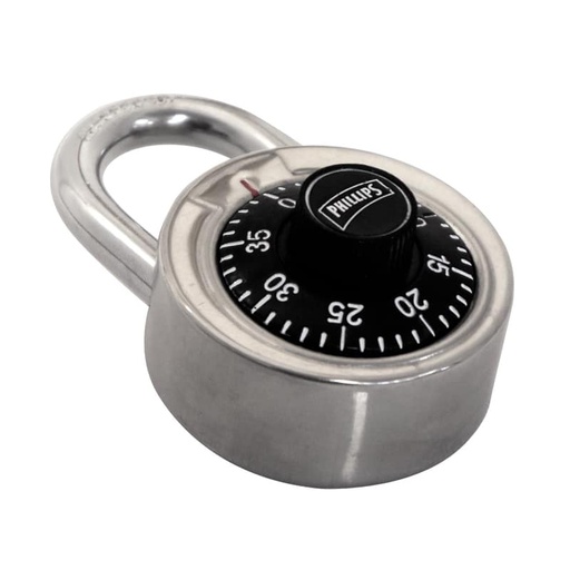 [PHCACB2244] CANDADO ACERO COMBINACIÓN ÚNICA PHILLIPS 11 BLISTER (MX2244)(H)