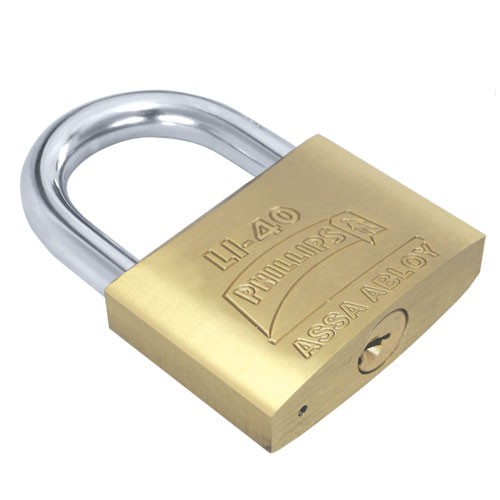[PHCALI040] CANDADO PHILLIPS LI- 40 LATÓN MACIZO (MX1565)(H)