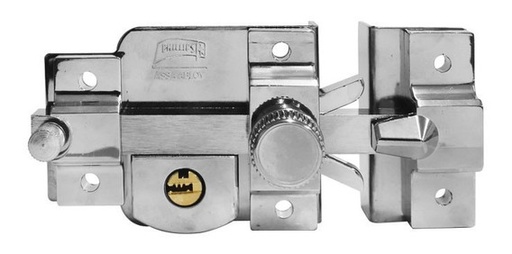 [PHCE825AS5435] CERRADURA PHILLIPS AS-825 DERECHA CROMO LLAVE DE PUNTOS SOBREPONER (MX5435)(H)