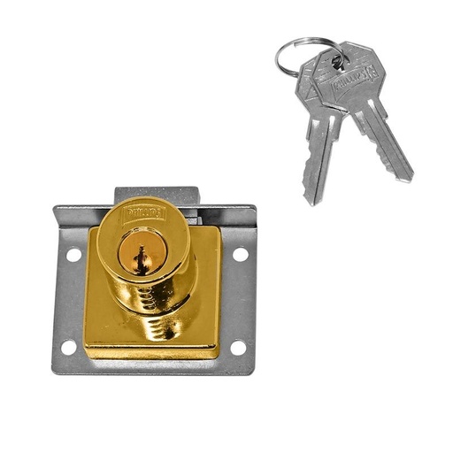 [PHCE024L] CERRADURA PHILLIPS 24 LATÓN P/MUEBLE (MX6)(H)