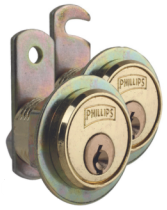 [PHCE055PL] CERRADURA PHILLIPS 55 GANCHO-PALETA LATÓN P/MUEBLE (MX1236)(H)