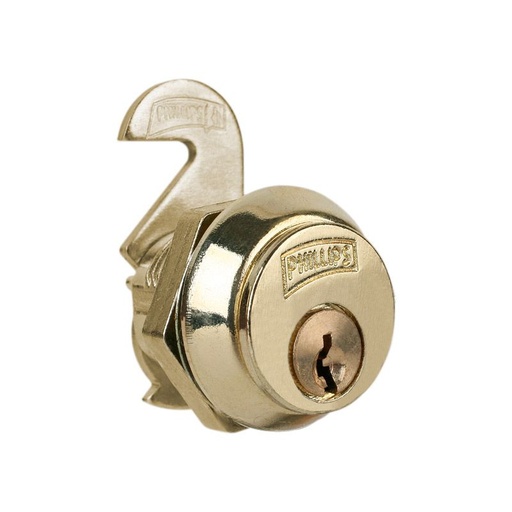 [PHCE060PL] CERRADURA PHILLIPS 60 GANCHO-PALETA LATÓN P/MUEBLE (MX18)(H)