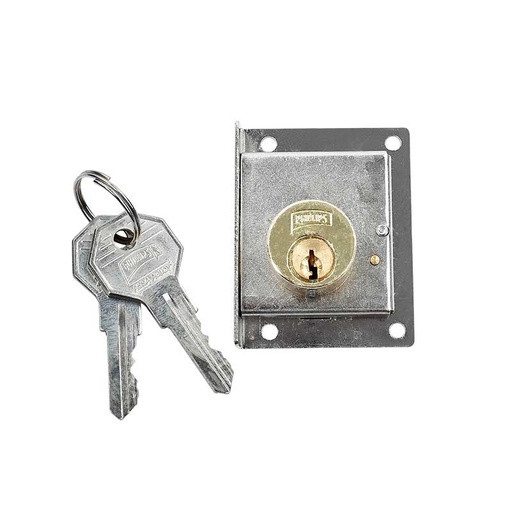 [PHCE072DL] CERRADURA PHILLIPS 72 DERECHA LATÓN P/PUERTA CORREDIZA MUEBLE (MX22)(H)