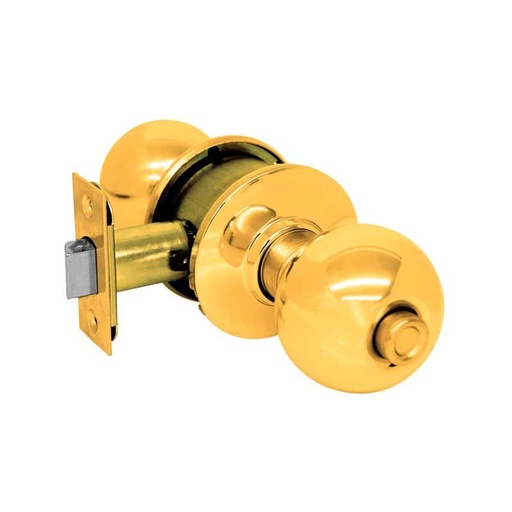 [YABB40SL3] CERRADURA YALE BALL BAÑO LATÓN BRILLANTE (MX80018)