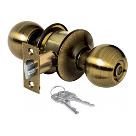 [YACEPLY80PDLA5] CERRADURA PLYMOUTH YALE ENTRADA LATÓN ANTIGUO (MX87502)