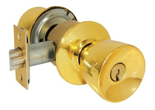 [YACETU40SL3] CERRADURA YALE TULIP BAÑO LATON BRILLANTE (MX80167)