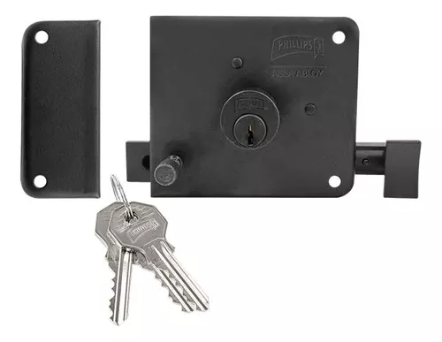 [PHCE715MX6919] CERRADURA 715 PHILLIPS INSTAFÁCIL IZQUIERDA NEGRA SOBREPONER (MX6919) (H)