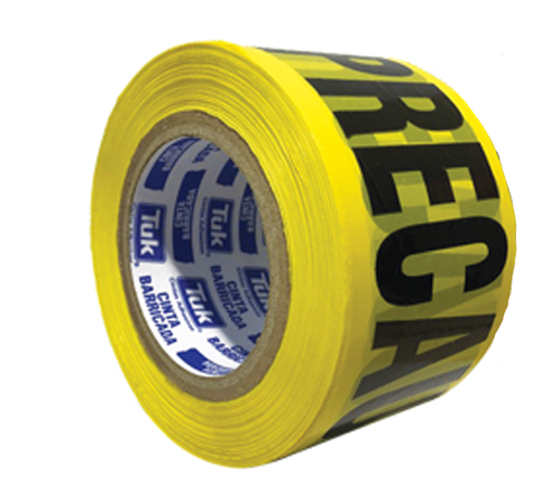 [TKDCBAM75X100] CINTA TUK 520 BARRICADA AMARILLA PRECAUCIÓN 75MM X 100M (352000)