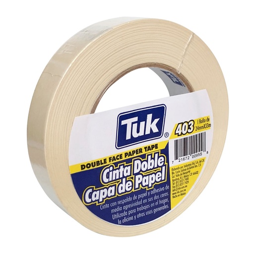 [TKCCDC18X33] CINTA TUK DOBLE CAPA 403 18MM X 33M (420302)