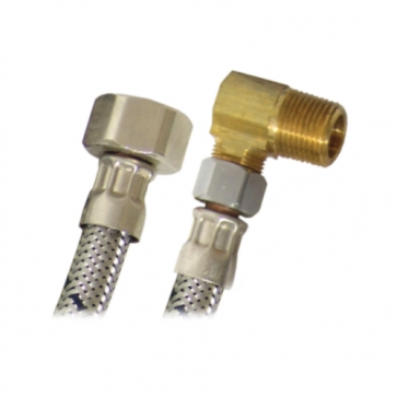 [CX-LVVV150] COFLEX MANGUERA ACERO  P/LAVAVAJILLAS 1/2"FIP x CODO 3/8"M 1.5M (AV-A150)