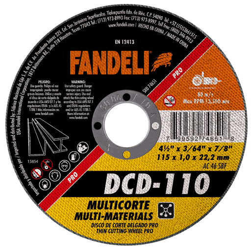 [FADCORT74651] DISCO FANDELI CORTE DELGADO MULTICORTE 4-1/2" (74651)(H)