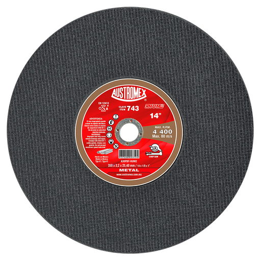 [AU097DCM0743HUE] DISCO ESTACIONARIO AUSTROMEX P/CORTE METAL 14" (743)(H)