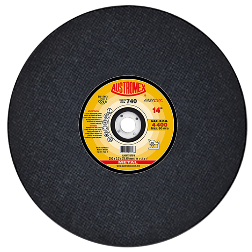 [AU108DCM0740HUE] DISCO ESTACIONARIO AUSTROMEX P/CORTE METAL 14" (740)(H)