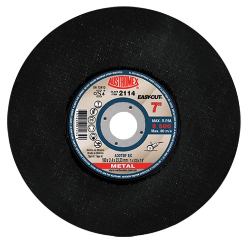 [AU082DCM2114] DISCO PLANO AUSTROMEX P/CORTE METAL 7" (2114)(H)