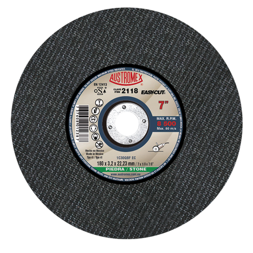 [AU136DCP2118] DISCO PLANO AUSTROMEX P/CORTE PIEDRA 7" (2118)(H)