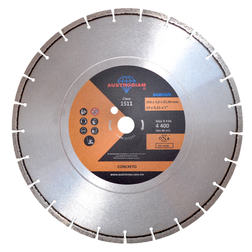 [AU533DDD1511] DISCO DIAMANTE AUSTROMEX RIN SEGMENTADO P/CONCRETO 14" (1511)(H)