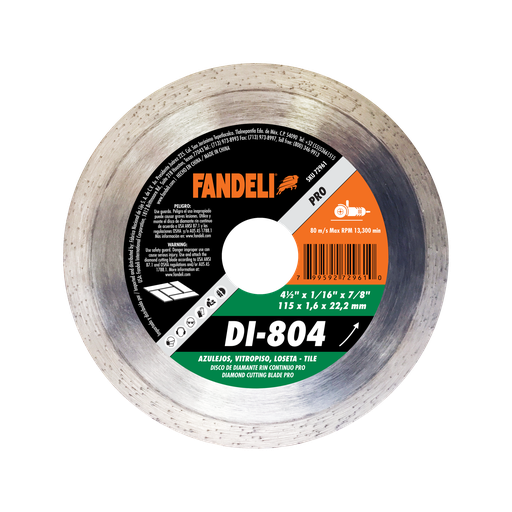 [FADCORT72961] DISCO DIAMANTE FANDELI RIN CONTINUO 4-1/2" (72961)(H)