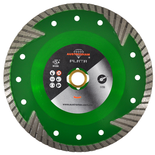 [AU528DDG0862] DISCO DIAMANTE AUSTROMEX TURBO P/GRANITO 7" PLATA (862)(H)
