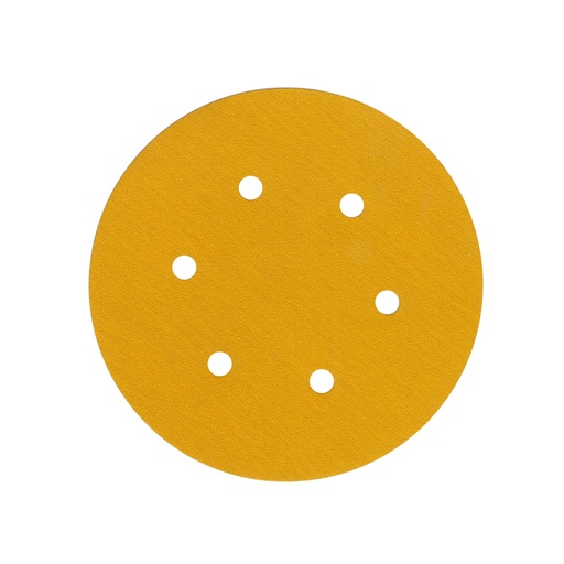 [FADCA080P120] DISCO C/VELCRO 6" FANDELI A080 C/6 PERFORACIONES GRANO 120 AMARILLO (04632)(H)