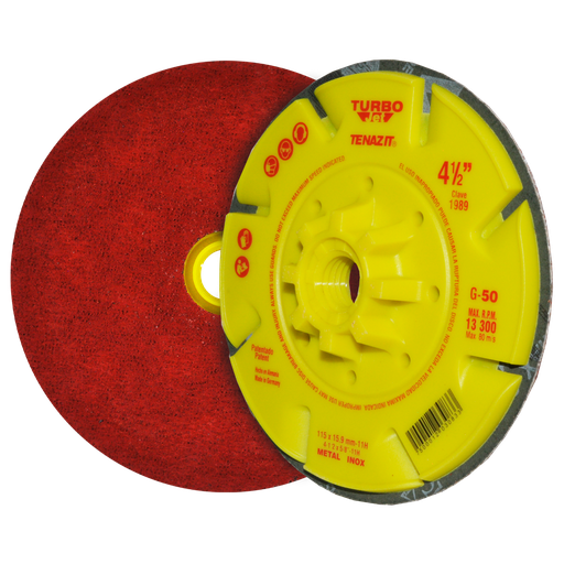 [AU707DTJ1989] FIBRODISCO C/RESPALDO AUSTROMEX TURBO JET 4-1/2" GRANO 50 (1989)(H)