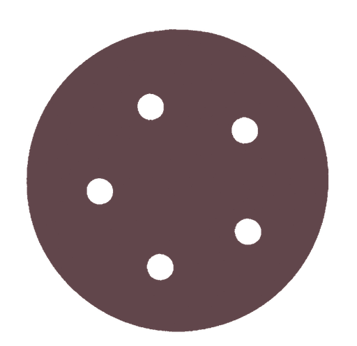 [FAD050-7833] DISCO C/VELCRO FANDELI 5" X088 C/5 PERFORACIONES GRANO 50 ROJO (07833)(H)