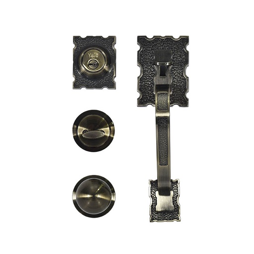 [YAGCBEULA5] GATILLO YALE CARIBE LLAVE-MARIPOSA LATÓN ANTIGUO (MX87552)