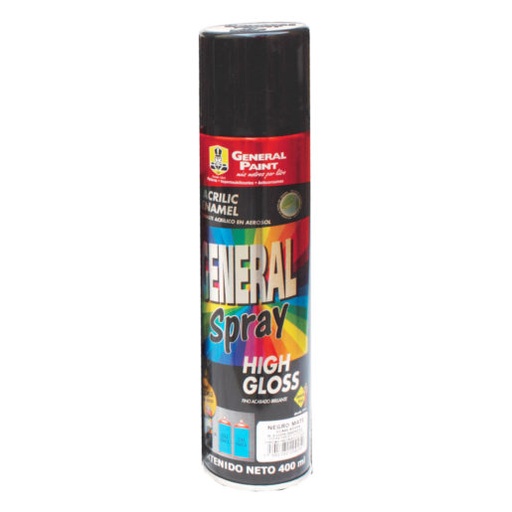 [GP-2316] AEROSOL GENERAL PAINT NEGRO SATINADO 400ML (A2316)(E)
