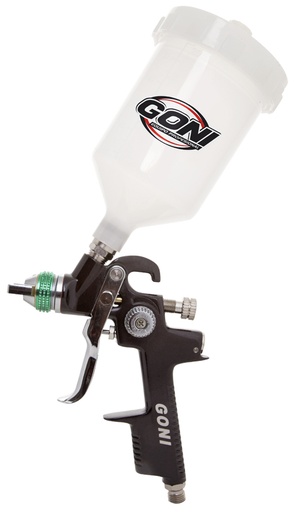 [GOPI322] GONI PISTOLA GRAVEDAD HVLP C/VASO 600ML BOQUILLA 1.4MM (322)